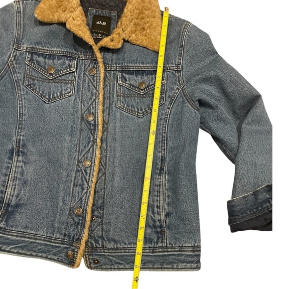 Vintage faux for trimmed denim jacket - Picture 4 of 5